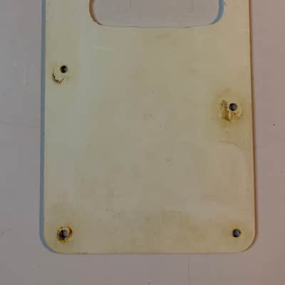 Stratocaster Style Tremolo Cover Back Plate - Aged White image 4