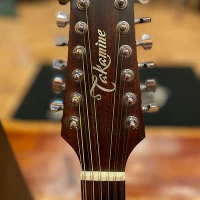 Takamine 12 String Acoustic Electric EF385 w Takamine Logo Case & Owners Manual image 9