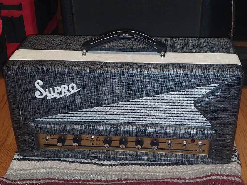 Supro 1699RH Statesman 2-Channel 50-Watt Tube Guitar Head 2017 - Present - Black Rhino image 1