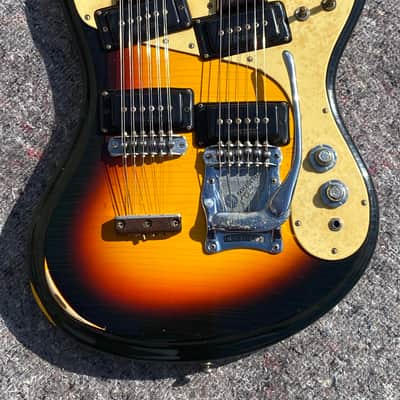 Mosrite Joe Maphis Model 1966 - Double Neck 6/12 Sunburst image 2