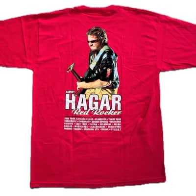 Vintage SAMMY HAGAR 2002 Tour Red Rocker T-Shirt (XL) Red, New Old Stock! Van Halen image 1