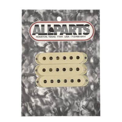Allparts Set of 3 Pickup Covers for Stratocaster, Cream image 2