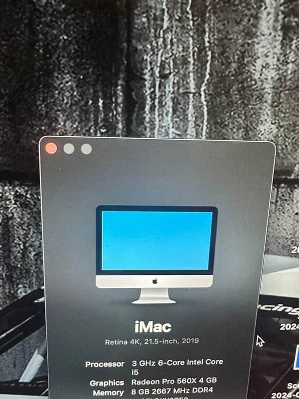 Apple iMac 21.5 6 core i5  250gb ssd 8 gb ram 2019 - Silver image 1