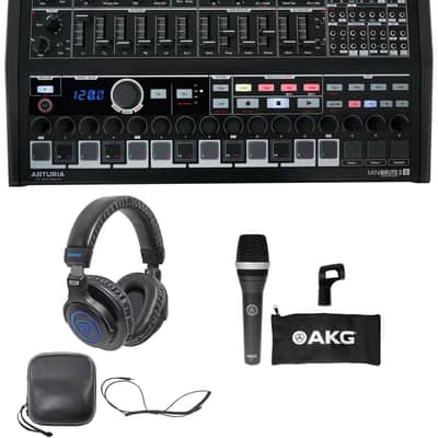 Arturia Minibrute 2S NOIR USB MIDI Analog Sequencer Synthesizer+Headphones+Mic image 19