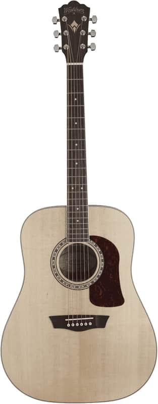 Washburn 6 String Acoustic Guitar, Natural Gloss (HD10S-O) image 1