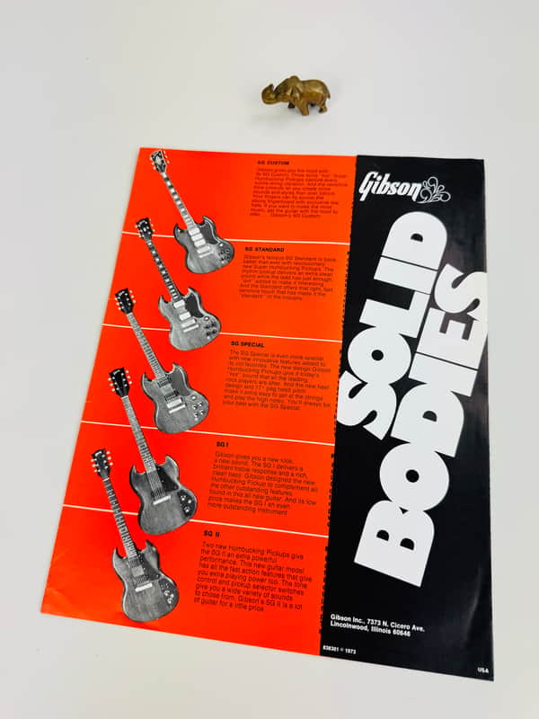 Gibson “Solid Bodies” Foldout Flyer 1973 image 1