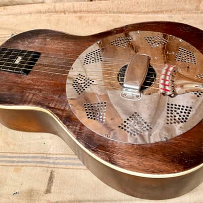 Rexo by Regal Electric Resonator Guitar Wood Body Refin circa 1930's image 14