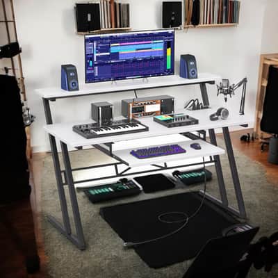47" Music Studio Home Design Producer Recording Station Desk image 1