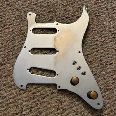 1980 Schecter Guitar Research - Chrome Plated Brass Strat Pickguard image 2