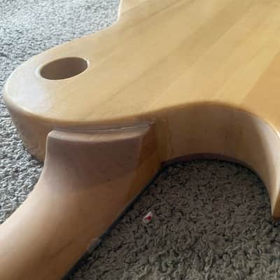 Single Cut Electric Guitar DIY Project in Natural Mahogany Veneer image 11