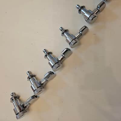 LEFTY G&L 500 Schaller NOS locking tuners chrome - 6 inline set image 4