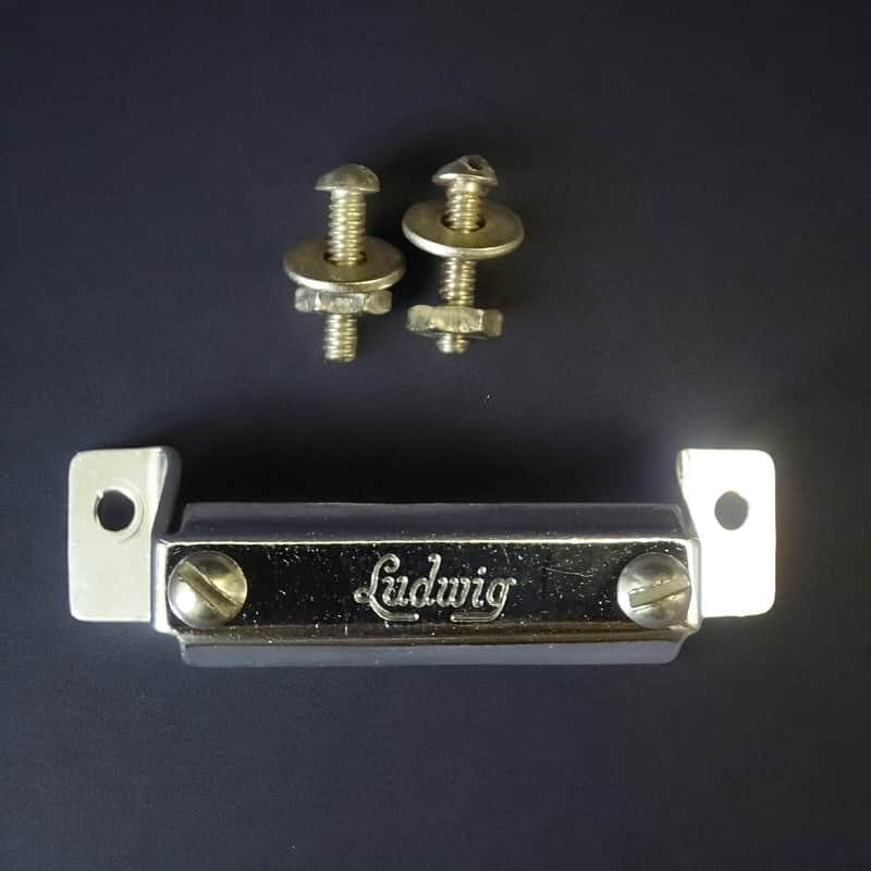 Ludwig P32 Snare Butt Plate 1960s Script logo - Chrome image 1