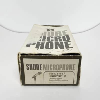 Shure 515SA Unidyne B Dynamic Microphone – Vintage High-Z Mic w/ Attached Cable & Clip image 4