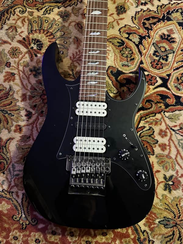 Ibanez Universe Universe UV7BK UV7PWH 1990 - Black Body - White Neck image 1