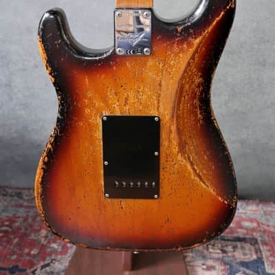 Fender Custom Shop LTD Poblano Strat Suphrel in Super Faded Aged 3-Color Sunburst image 6