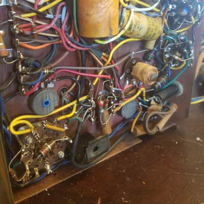Webcor Small Mono Tube Amp Project 6V6 6E5 12AX7 AlNiCo 6" Speaker Bumblebee Sprague 1952 Copper image 4