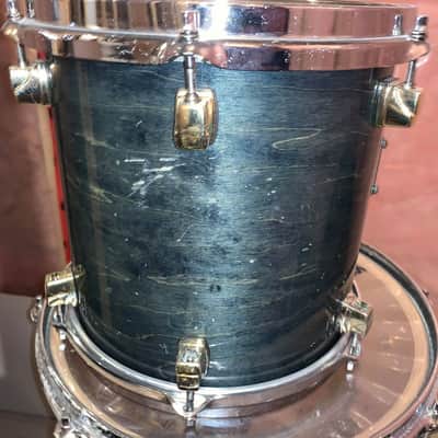 Yamaha Maple Custom Tom 10" x 10" Sea Blue GOLD Good Condition image 2