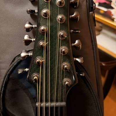 Emerald Amicus short scale 12-string guitar 2000’s - Green carbon fiber image 3