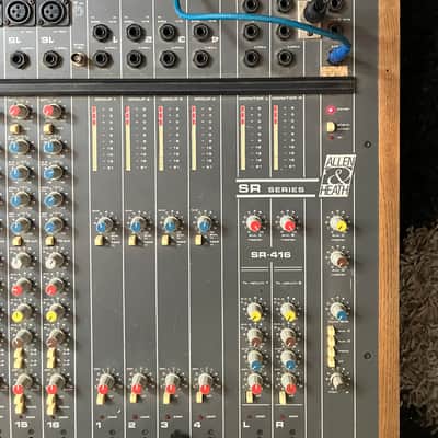 read description: rare Allen & Heath SR Series 416, multitrack, 4 Groups, vintage analog console, late 1980s, Wooden Panels, EQ, Effect Sends Buses image 10