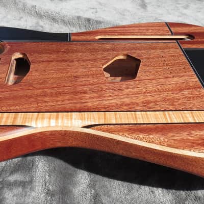 Babik Custom Telecaster Style body, Art Top, Ebony and Mahogany, Handmade 2025 image 12