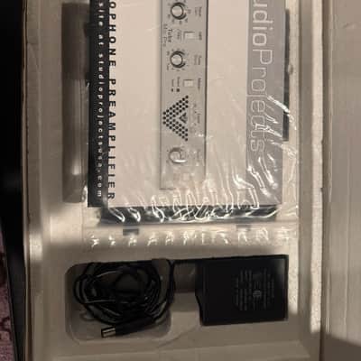 Complete with Power Supply, Box, and Inserts - Studio Projects VTB1 Tube Microphone Preamp 2010s - Silver/Black image 3