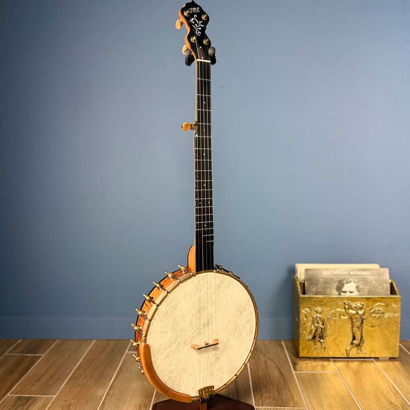 Limited Edition Ome Jasmine 12" 5-String Curly Maple Banjo with Mahogany Neck & Rolled Brass Tone Ring (only 25 made) image 1