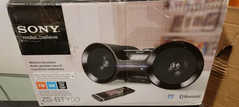 Sony ZS-BTY50   Bluetooth Boombox IOB image 1