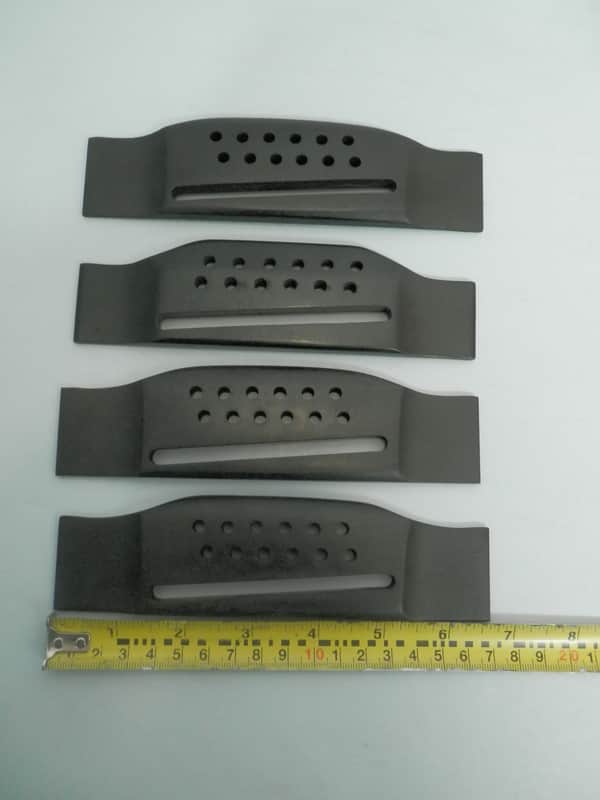 Generic Acoustic 12-string guitar bridge Lot of 4 Slotted bridges new old stock image 1