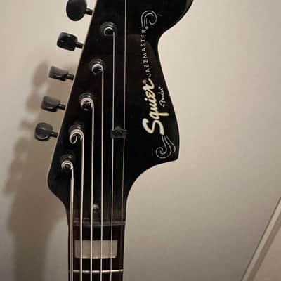 Squier Vintage Modified Baritone Jazzmaster with Rosewood Fretboard 2016 - 2017 - Transparent Black image 3