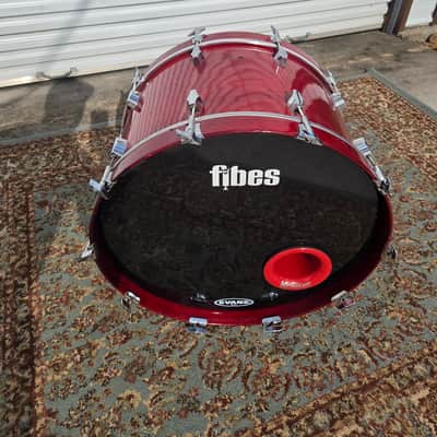 Fibes/Corder/Darwin Clone 14x24 Bass Drum - Ruby Red (No Spurs) C013-33 image 1