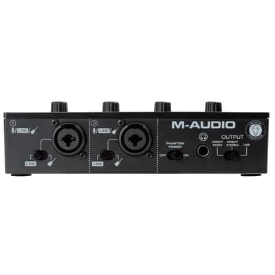 M-Audio M-TRACK DUO 2-Ch USB Audio Recording Interface w Preamp & Phantom Power image 3