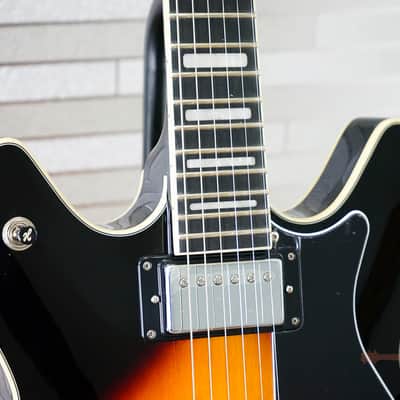 Hagstrom VIK-TSB Viking Semi-Hollow - Tobacco Sunburst image 3