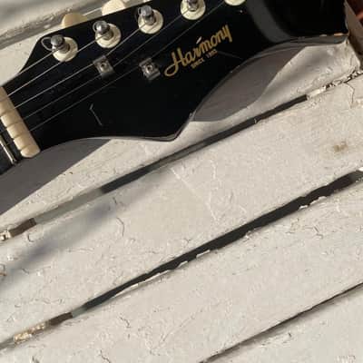 Vintage Harmony H804 Electric Guitar – Black – Ready to Play image 8