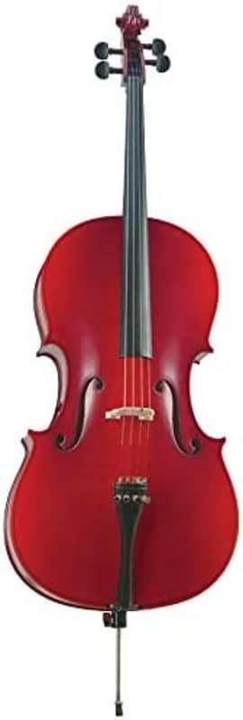 Becker 375 1/4 Size Cello with Bow and Bag - Red/Brown Satin Finish image 1