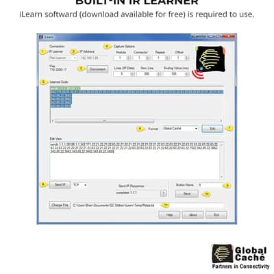 Global Caché WF2IR iTach WiFi to IR Module - Connects Infrared Controlled Devices to a Wi-Fi Network image 12