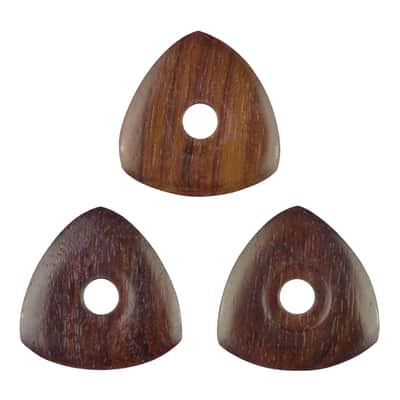 Rosewood Guitar Or Bass Pick - 4.0 mm Ultra Heavy Gauge - 346 Contoured Triangle With Grip Hole Shape - Natural Finish Handmade Specialty Exotic Plectrum - 6 Pack image 5