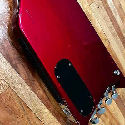 Hondo Alien Headless Bass 1980 Candy Apple Red image 8
