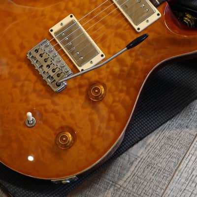 1999 PRS Custom 22 Quilt Top Electric Guitar Amber Burst + HSC image 6