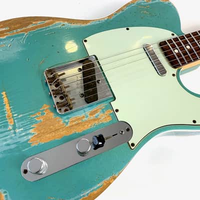 Fender Telecaster Custom 60 Heavy Relic Custom Shop 2013 Teal Green Metallic image 7