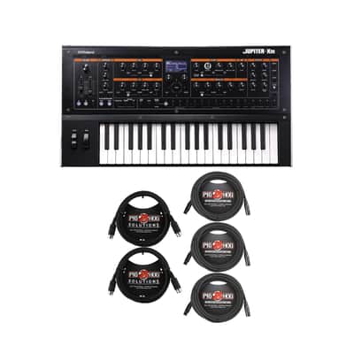 Roland JUPITER-XM 37-Key Keyboard Synthesizer with XLR Cables and MIDI Cables