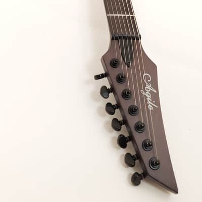 AGILE 30 Inch Scale 7 String Baritone Electric Guitar SEPTOR ELITE 730 EB CP CHARCOAL image 4