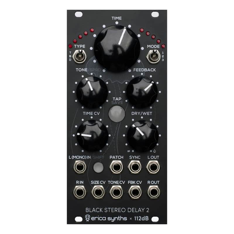 Erica Synths Black Stereo Delay 2 Eurorack Module image 1