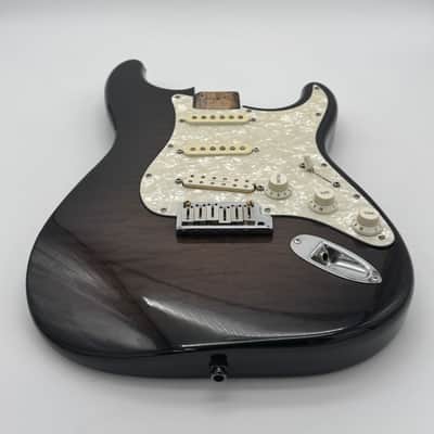 Fender Custom Shop Loaded Custom Stratocaster Body Made for Tom Rundgren 1992 - Flamed Maple Charcoal Burst image 4