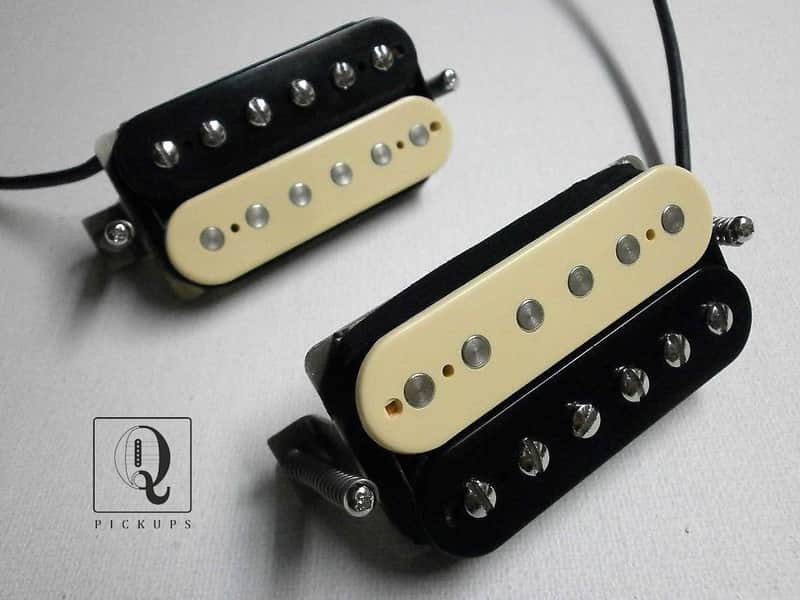 Humbucker Pickups Alnico 4 Set HOT PAF 13kOhm Bridge and Neck by Q pickups image 1