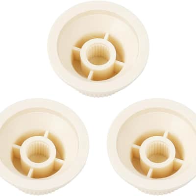Electric Guitar Control Knobs 2 Tone and 1 Volume Knobs 6mm (15/64") Speed Knobs Top Hat for Electric Guitars Pack of 3 White image 3