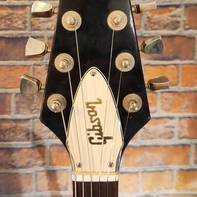 Vintage 1980 Gibson Flying V Stop Bar Tailpiece & Triangle Knob Layout Ebony w/ OHSC NEW FRETS image 3