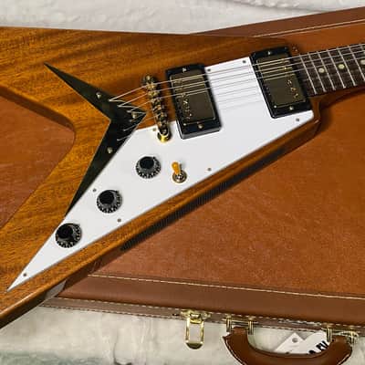 NEW! Gibson Custom 1958 Mahogany Flying V Reissue Electric Guitar - Antique Natural, VOS - WOW - Authorized Dealer - Only 6.9lbs! - G07132 image 3
