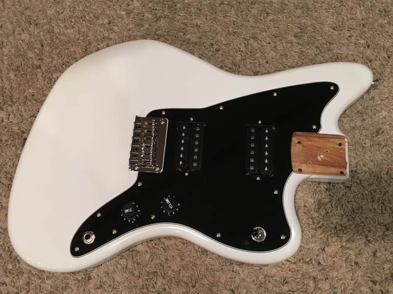 Squier Affinity Jazzmaster HH 2018 Artic White Loaded Body - Minor Issues, Like New, Bonus Saddles image 1