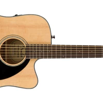 Fender CD-60SCE Dreadnought Acoustic Electric Guitar. Walnut FB, Natural Bild 1