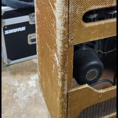 Fender 1955 Tweed 4x10 Bassman amplifier, narrow panel dual rectifier 1955 - Tweed image 4